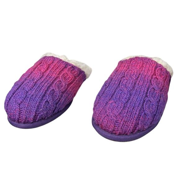 UGG Kids Scuffette Purple Sweater Knit Crochet Slipper Size US 5 - Picture 5 of 10